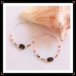 Grandes Creoles argent Zanzibar rosegold