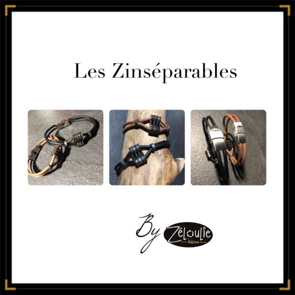 zinseparables bracelets cuir acierinox collection