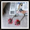 Zhirondelles BO bronze plastique rouge pose