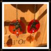 Zhirondelles bronze plastique rouge