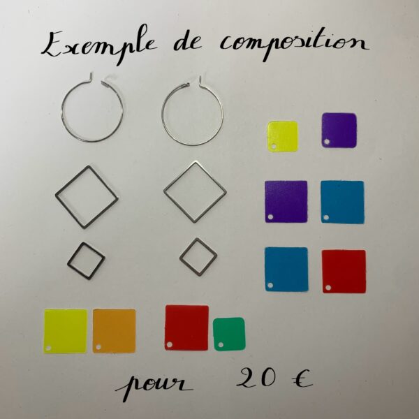 creoles modulables ludiques acier zecolieres euros