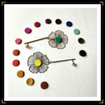 Boucles fleur cuir